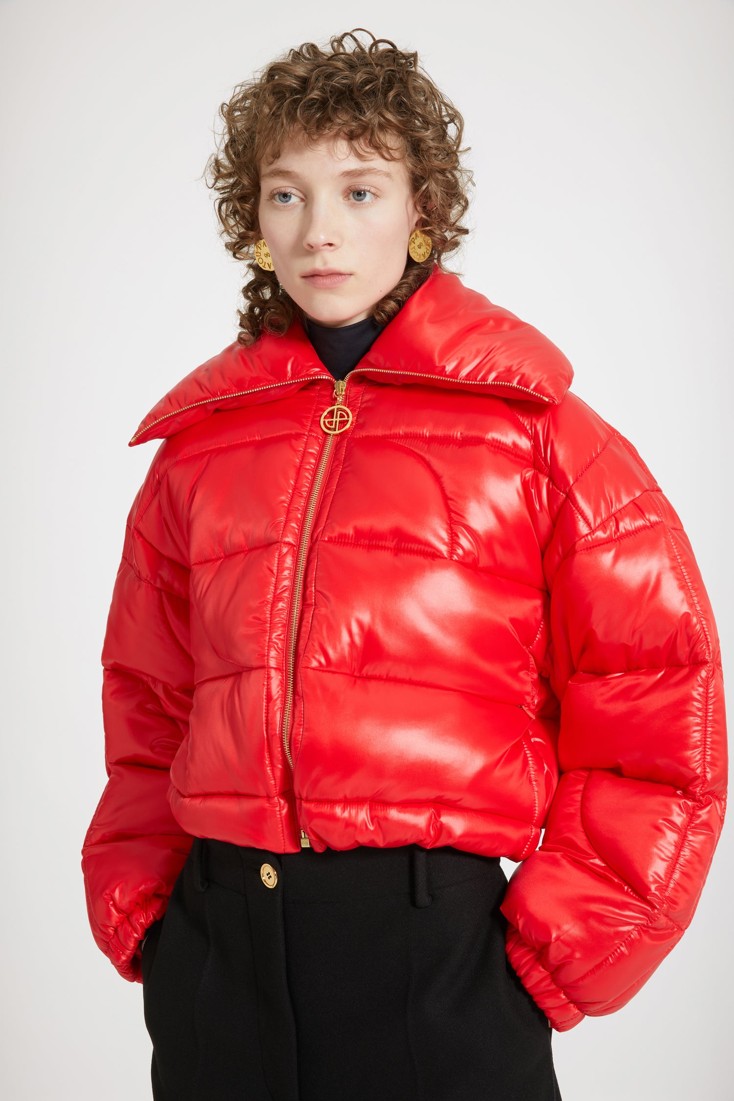 Patou OU024 doudoune courte polyamide Rouge