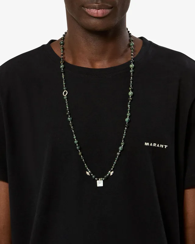 Isabel Marant Jack sautoir vert foncé-argenté 81 cm