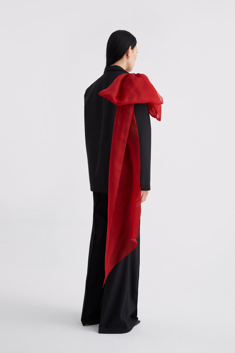 ATU Body Couture Scout Blazer veste noir nœud rouge laine