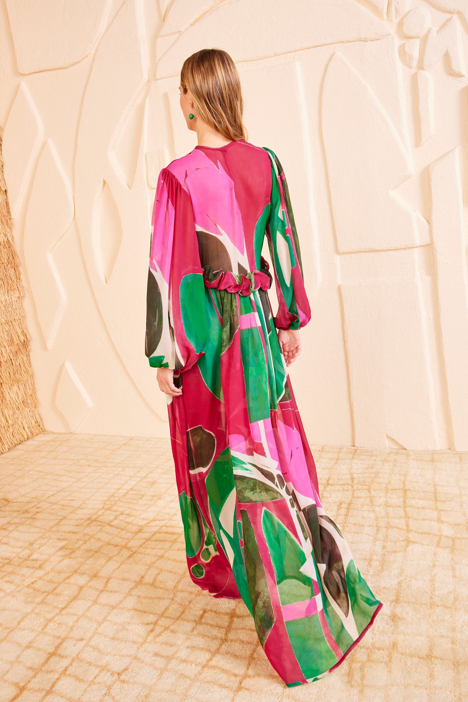 Ulla Johnson Gracelyn robe soie maxi multicolore