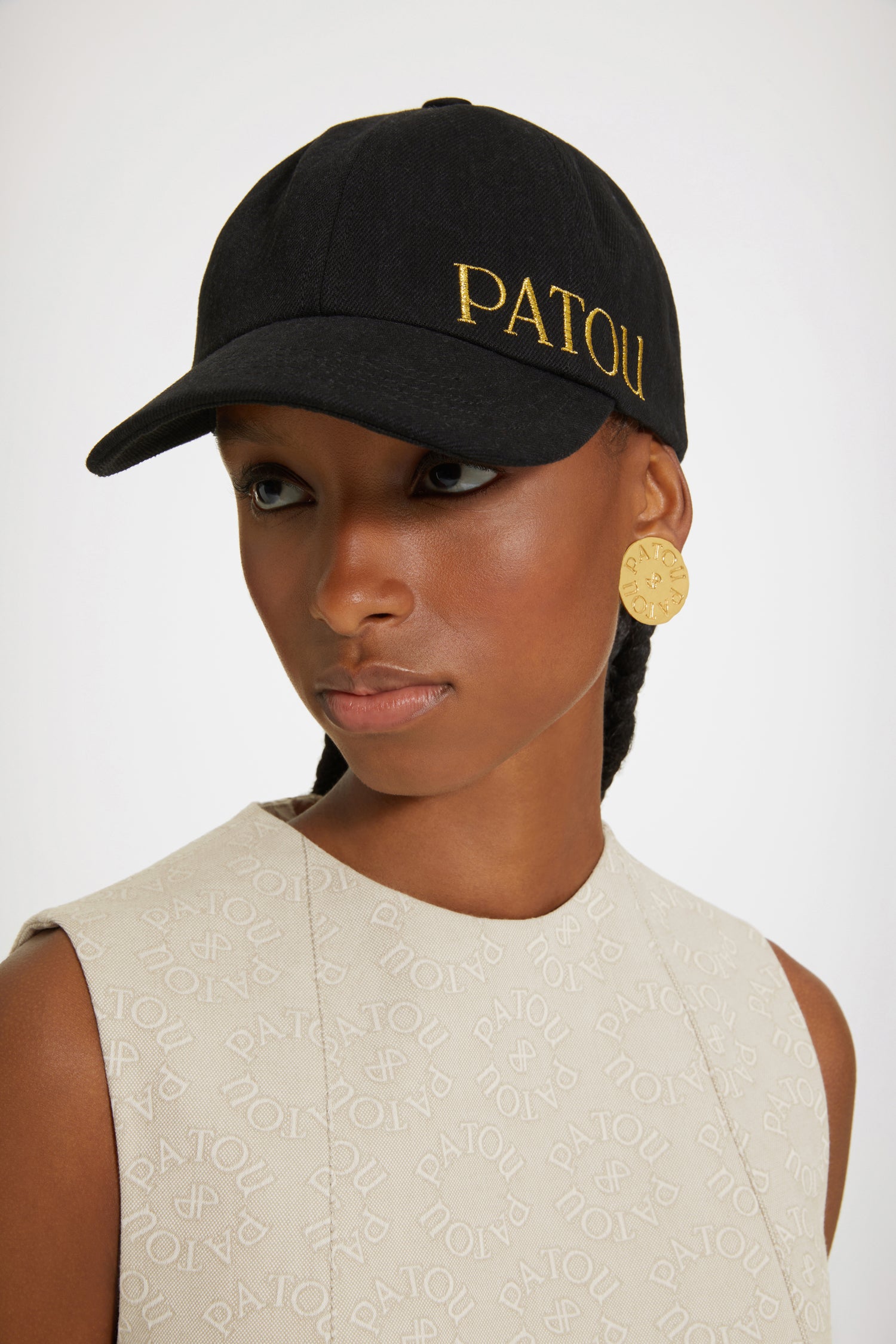 Patou AC040 casquette denim coton bio noire M 58 cm