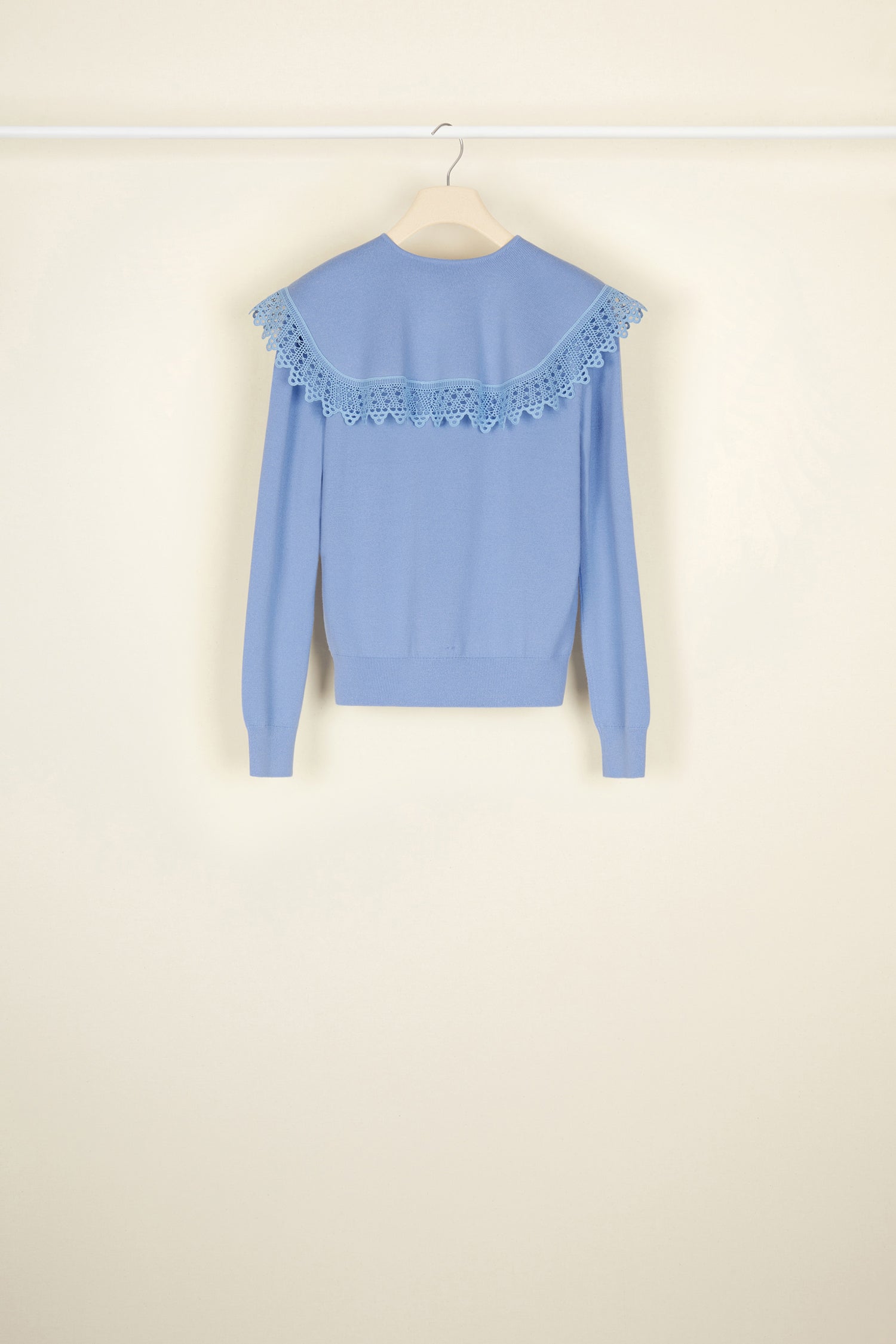 Patou KN023 pull myrtille laine col crochet amovible