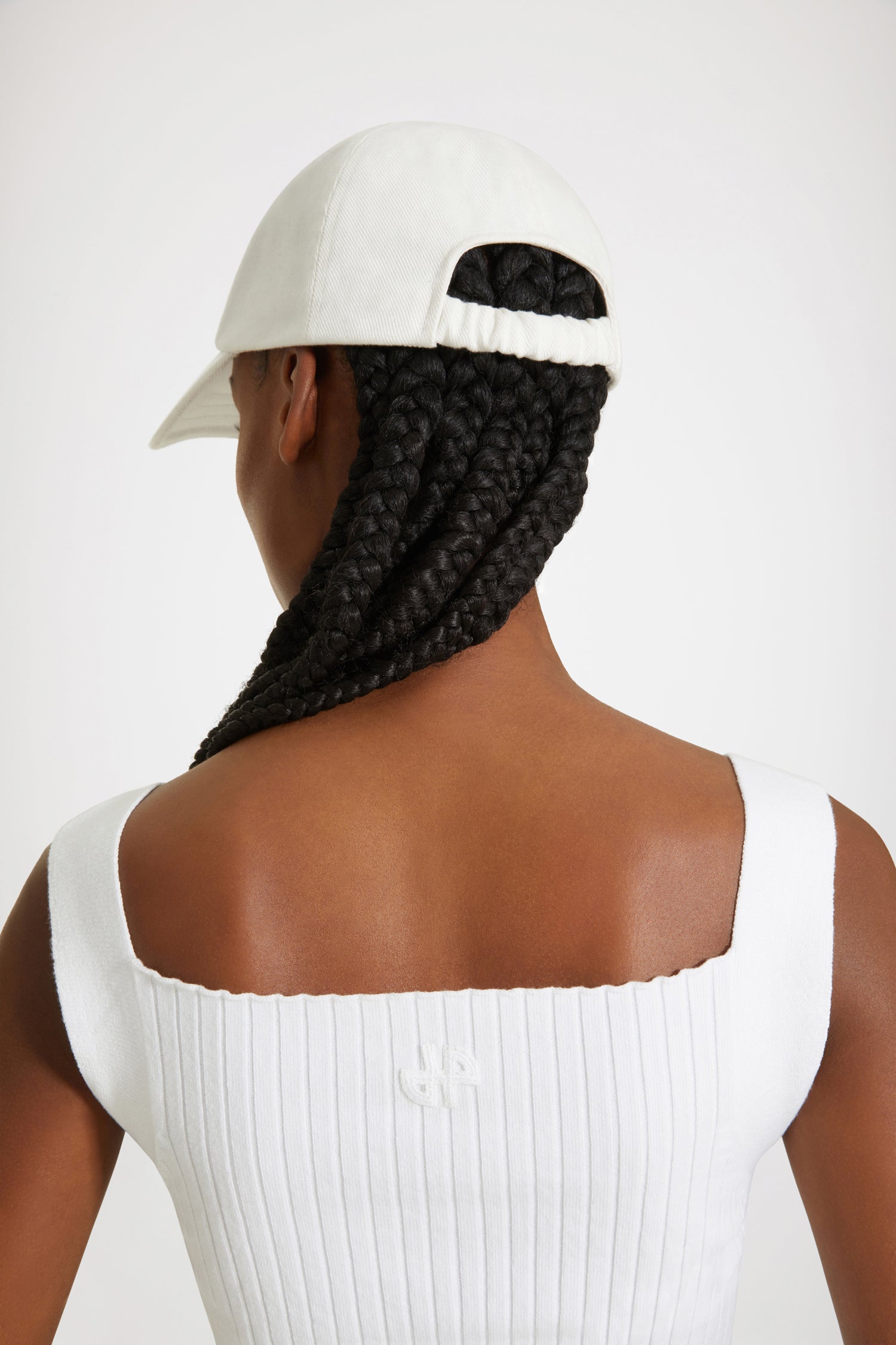 Patou Knitwear KN1268059001W débardeur blanc coton bio