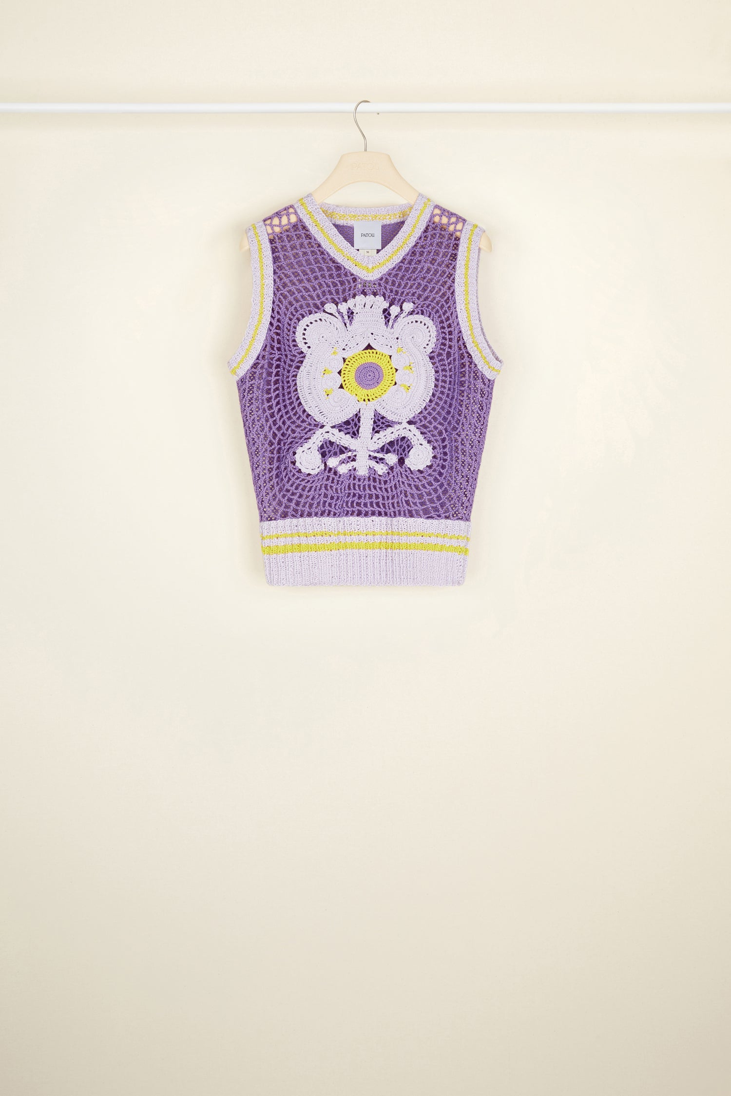 Patou KN051 gilet crochet Lilac Flower lilas