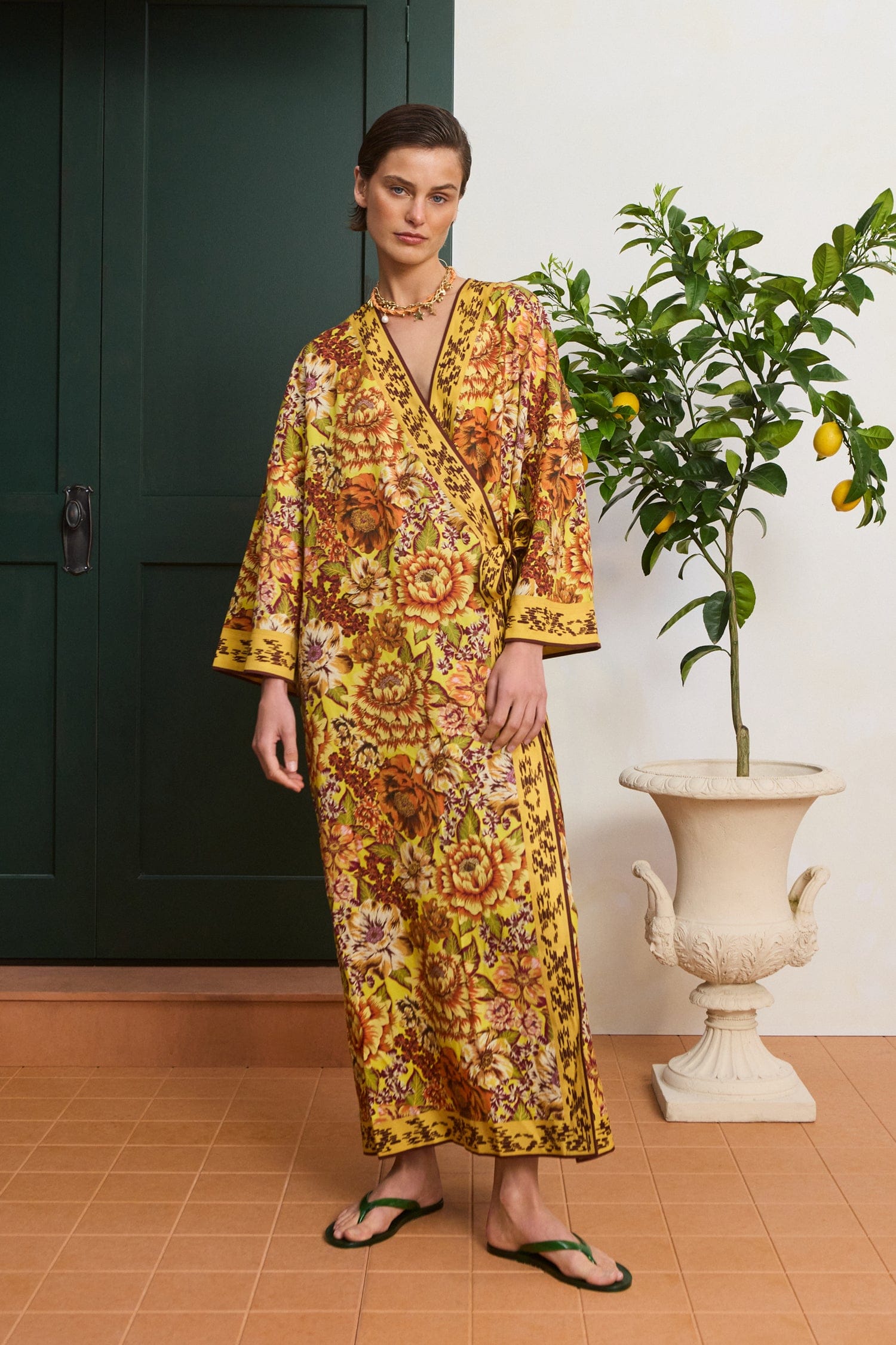 Alemaïs Heatwave Wrap Midi robe portefeuille taille 10
