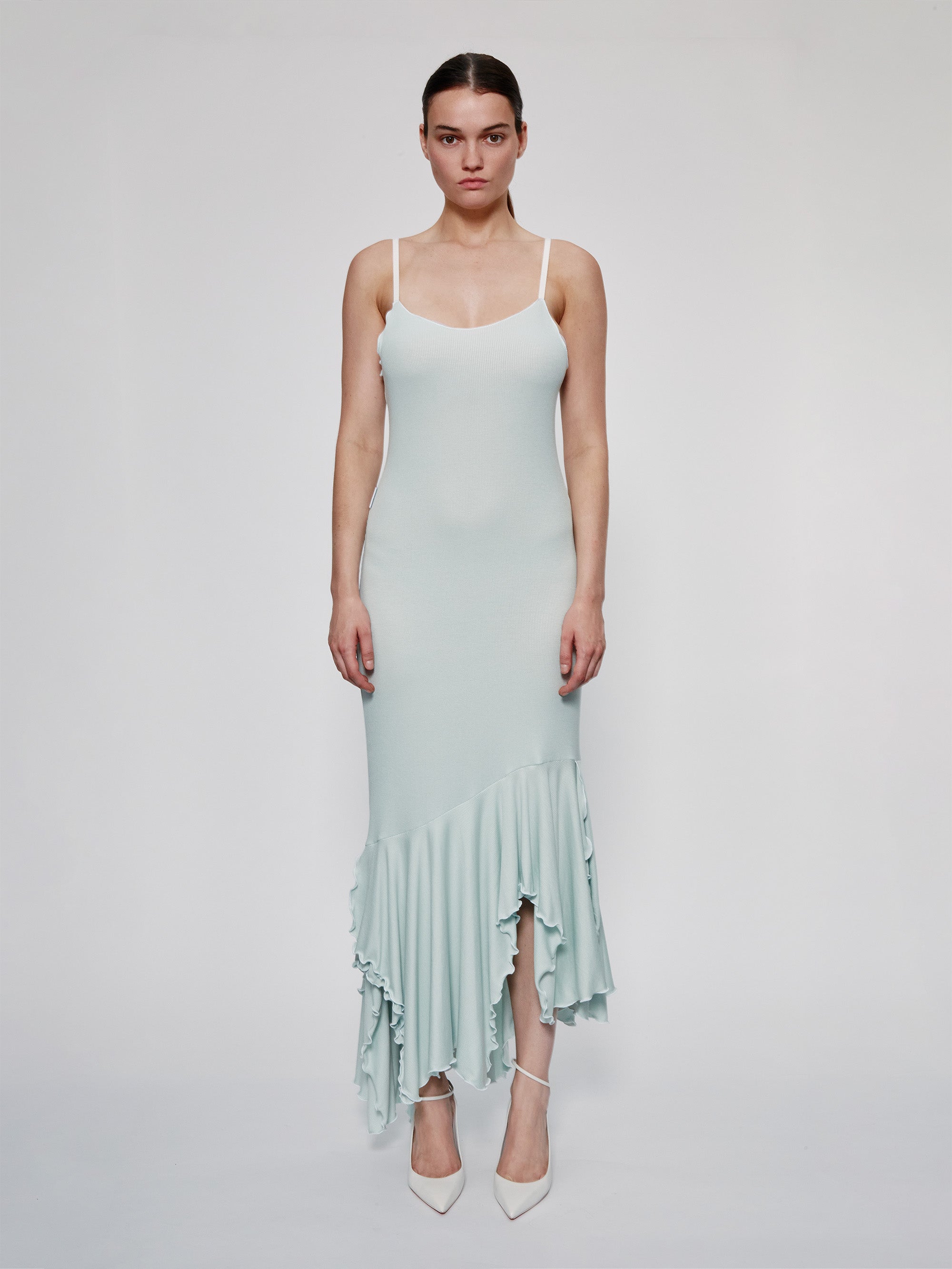 Ester Manas Dresses robe maxi spaghetti menthe M/L coton