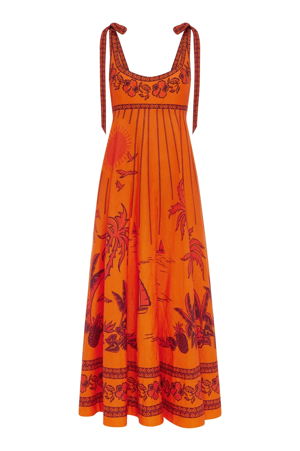 Alemaïs Boathouse Ballet robe midi lin bretelles