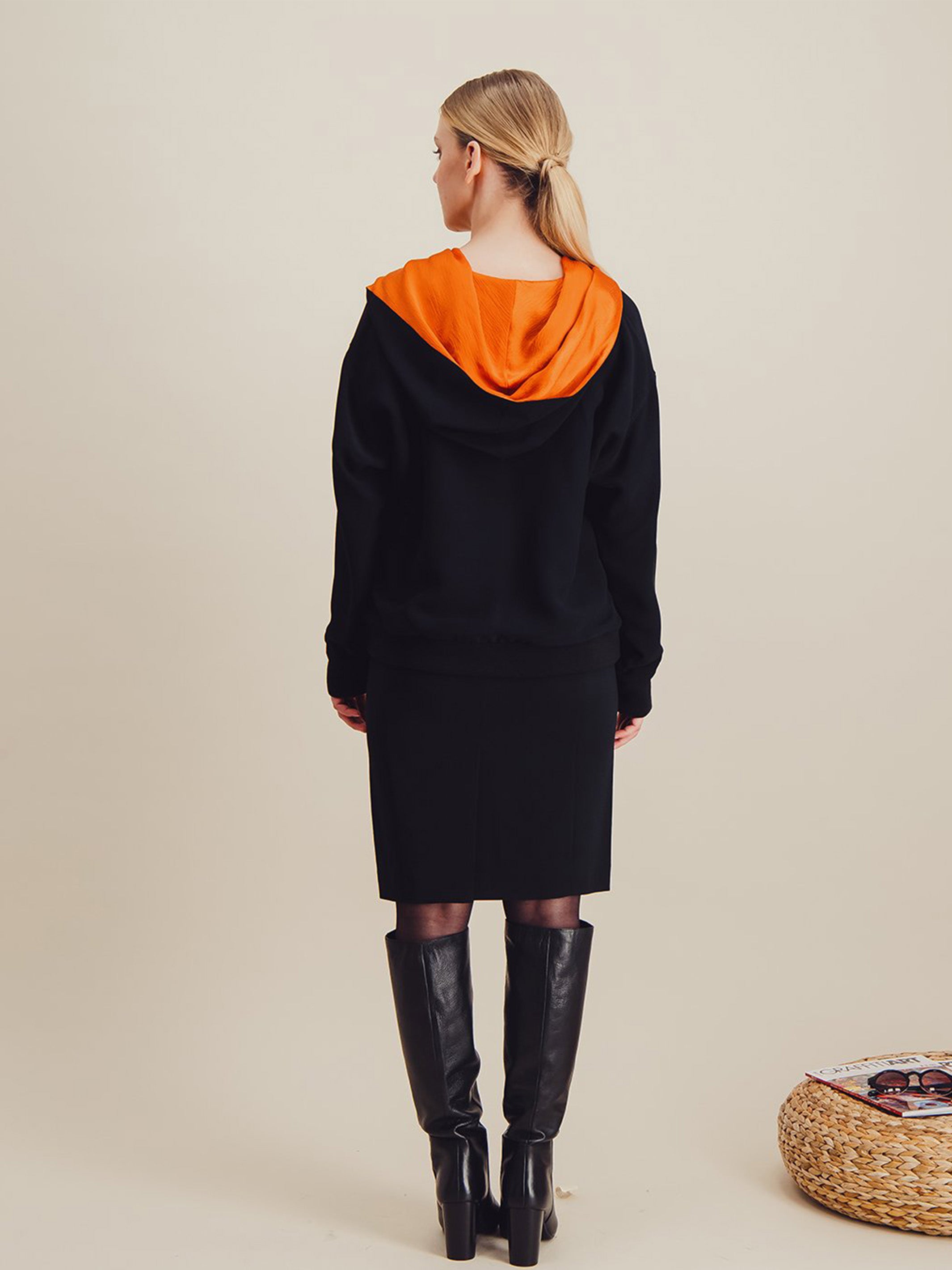 Anahide Saint André Equinoxe sweat capuche viscose soie