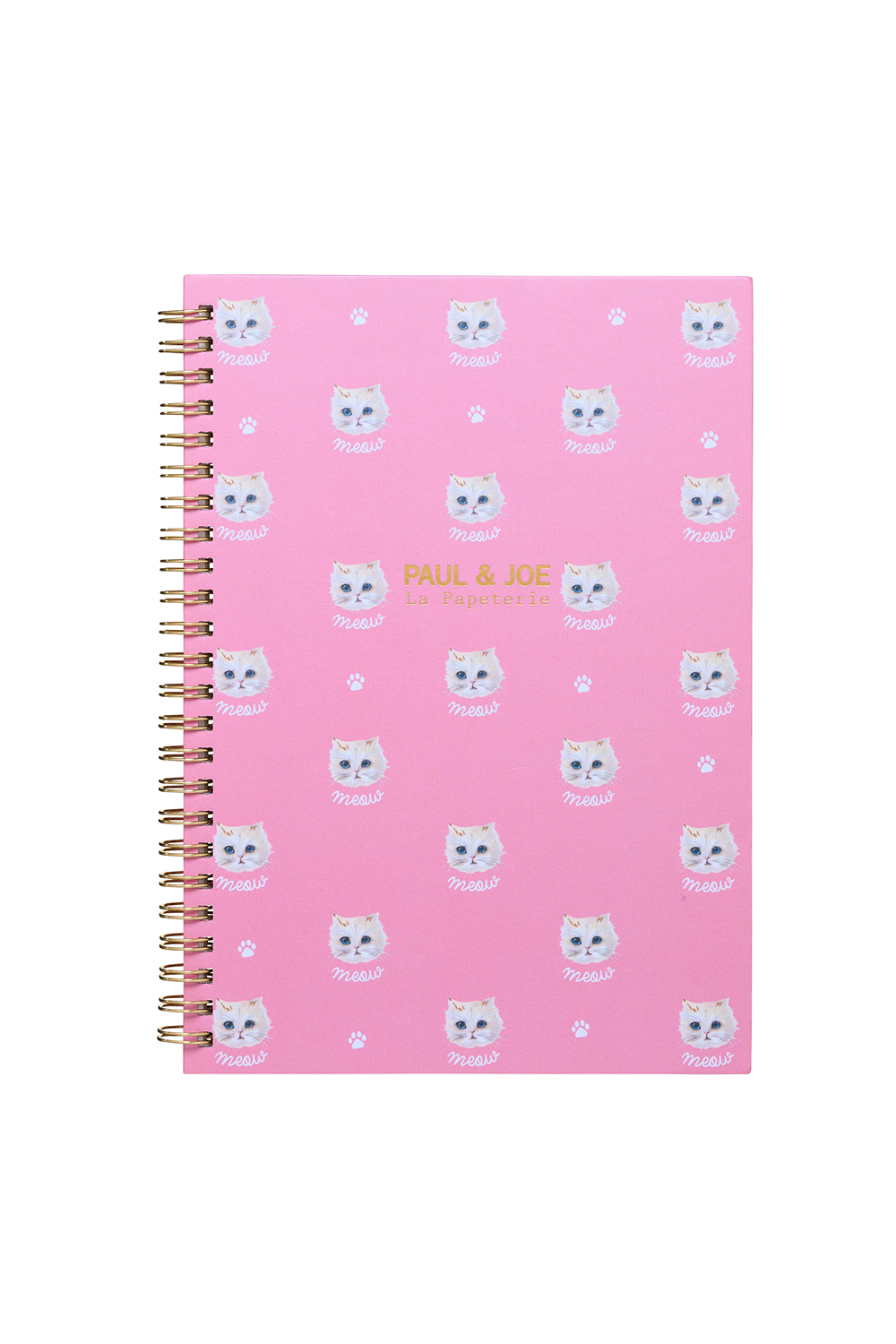 Paul & Joe Gipsy carnet A5 à spirales rose ligné chat