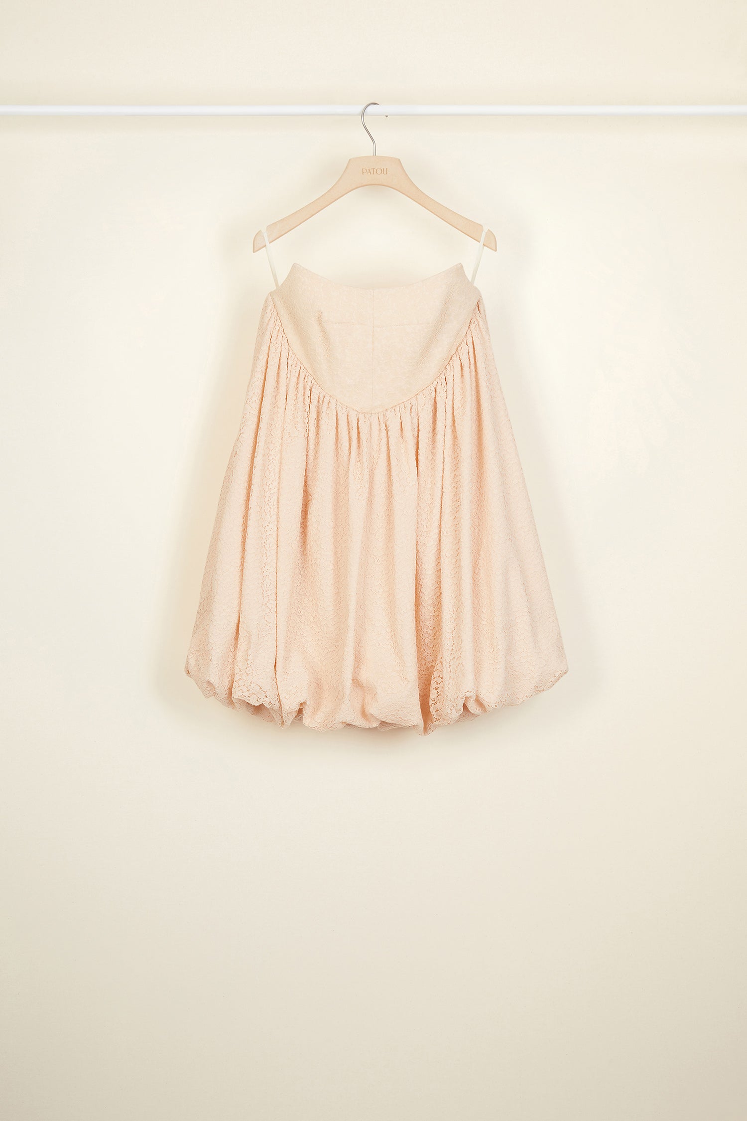 Patou Dresses robe bustier dentelle bulle pêche 38