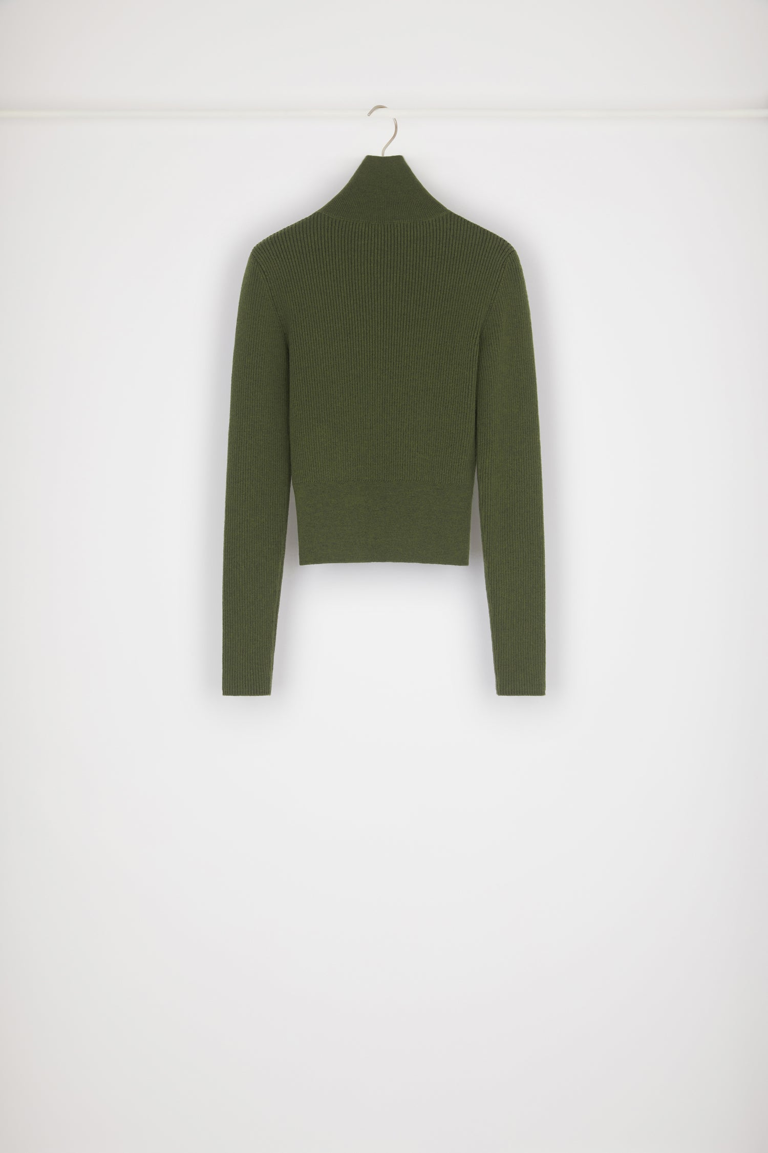Patou Knitwear KN058 pull laine vert loden S