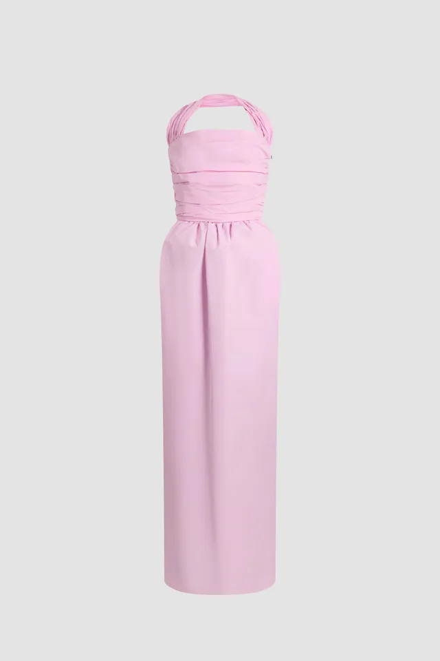 Patou robe bustier longue faille recyclée rose Primrose 34