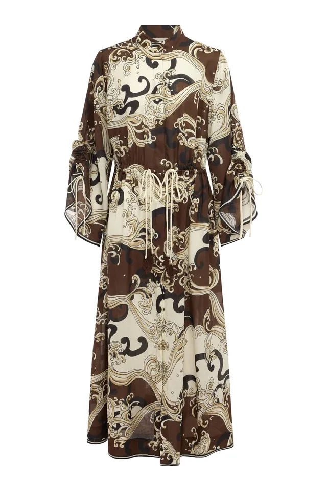 Alemaïs Otis Shirtdress robe chemisier midi vagues