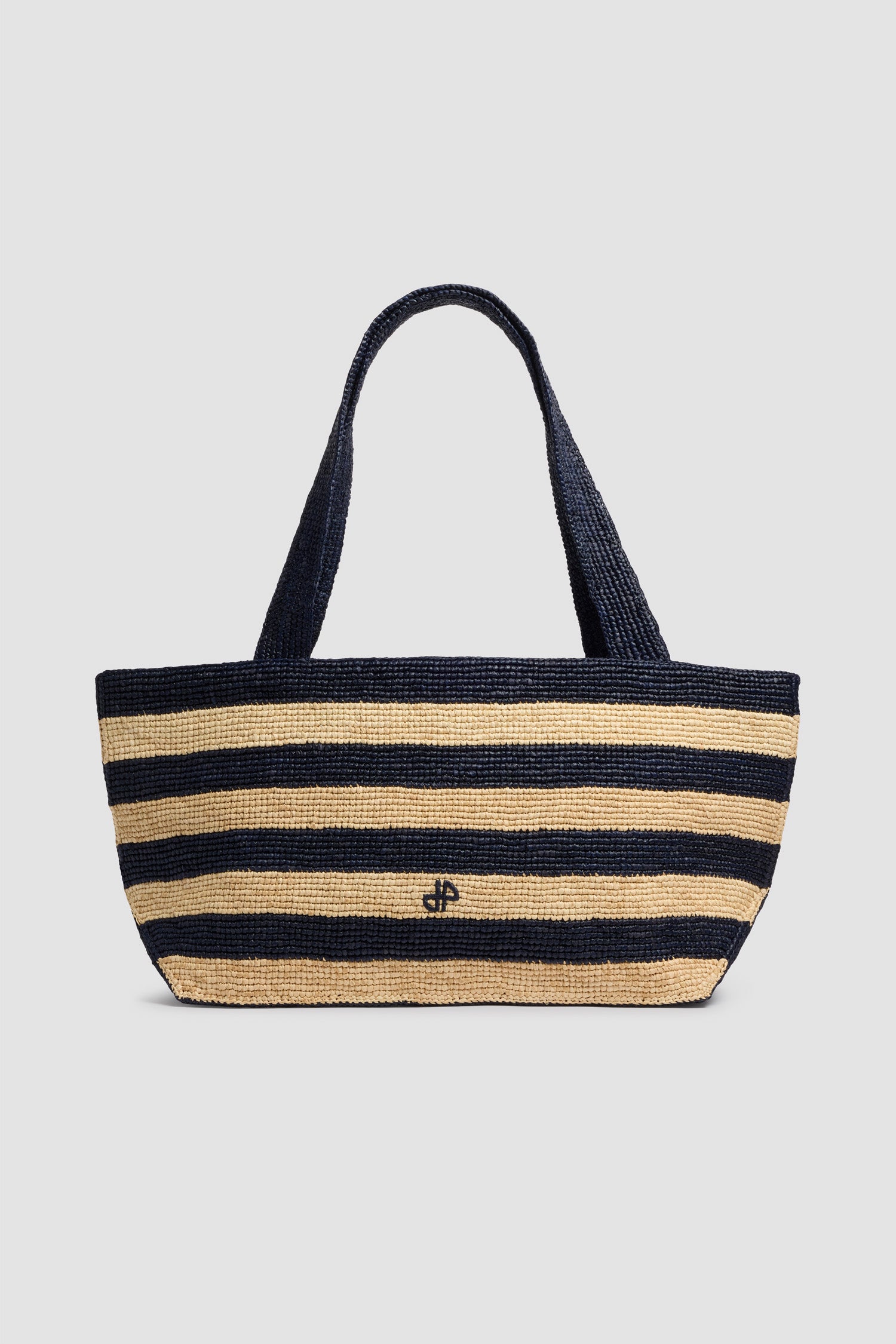 Patou AC133 grand tote bag raphia rayé Offshore Stripes TU