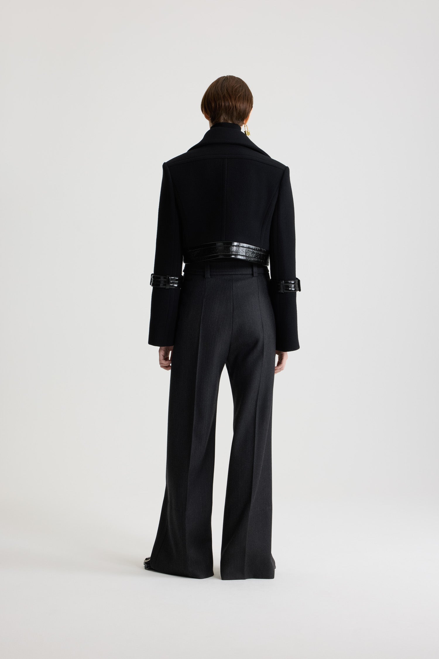 Patou Jackets veste cropped H25JA0590217999B laine noire