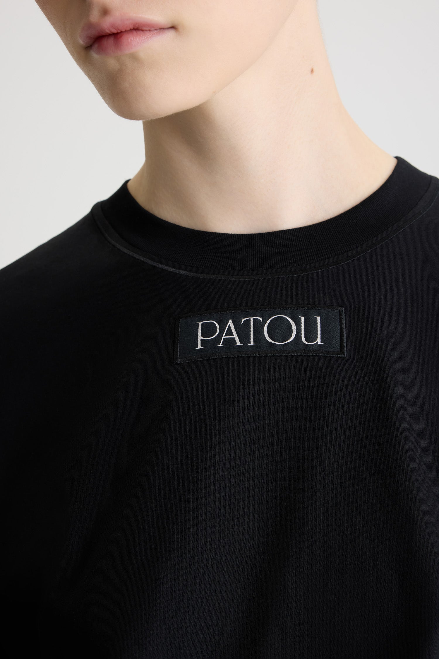 Patou JE1879999999B t-shirt coton bio noir logo