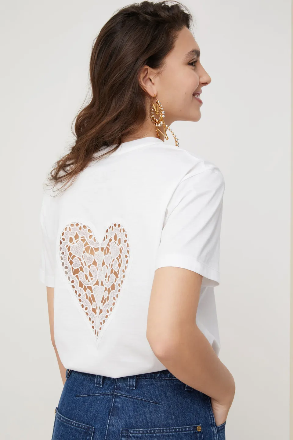 Patou JE022 tee coton bio blanc cœur dos
