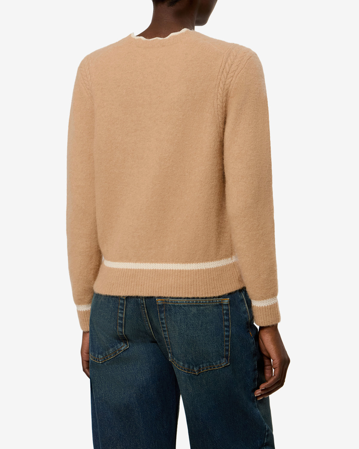 Isabel Marant Mailles Naia cardigan camel baby alpaga