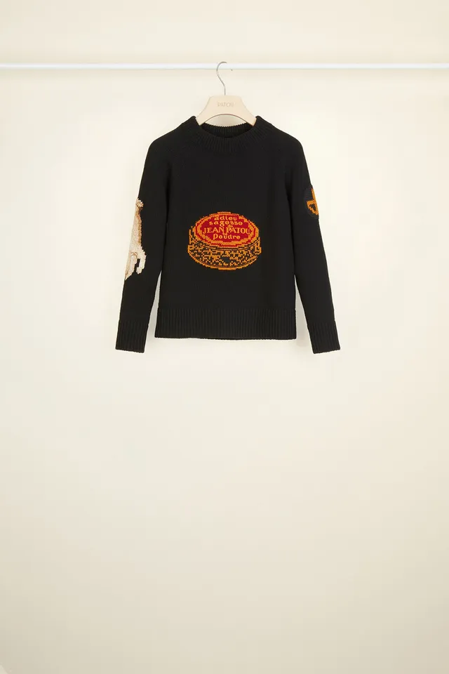 Patou Knitwear Pull P20KN0178005999B Noir Laine