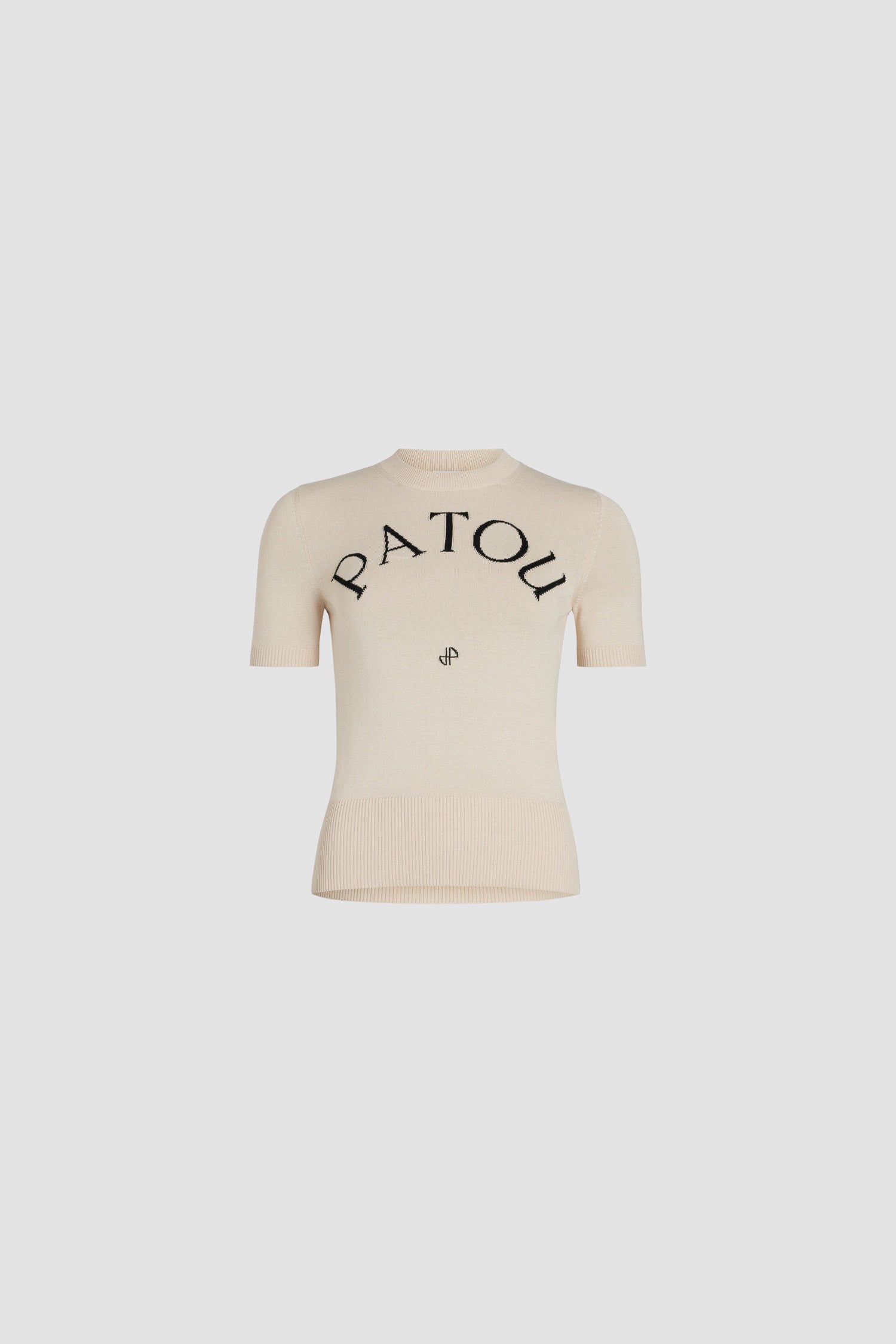 Patou KN068 top jacquard coton bio manches courtes angora