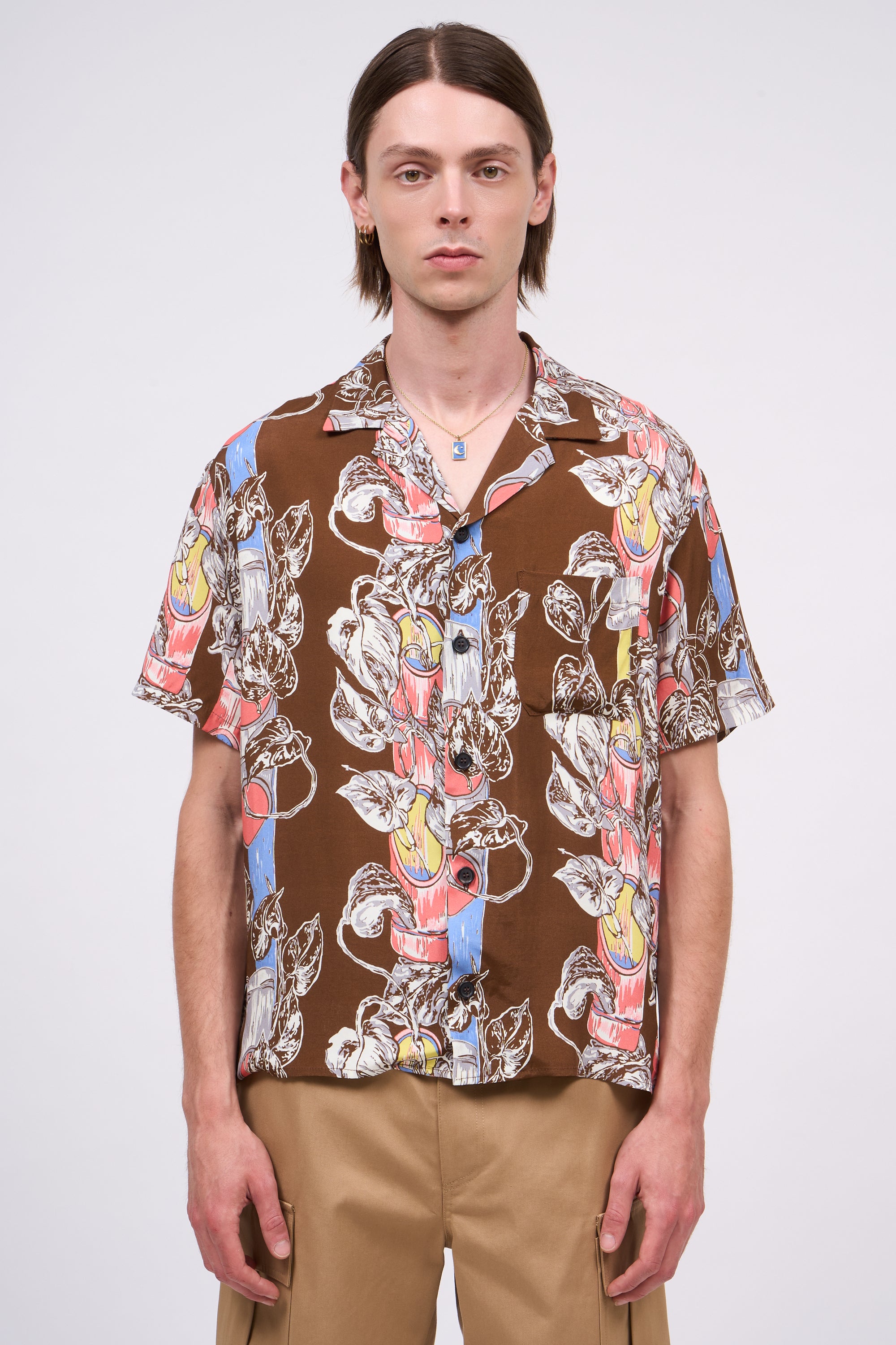 Paul & Joe Hilton chemise marron manches courtes viscose