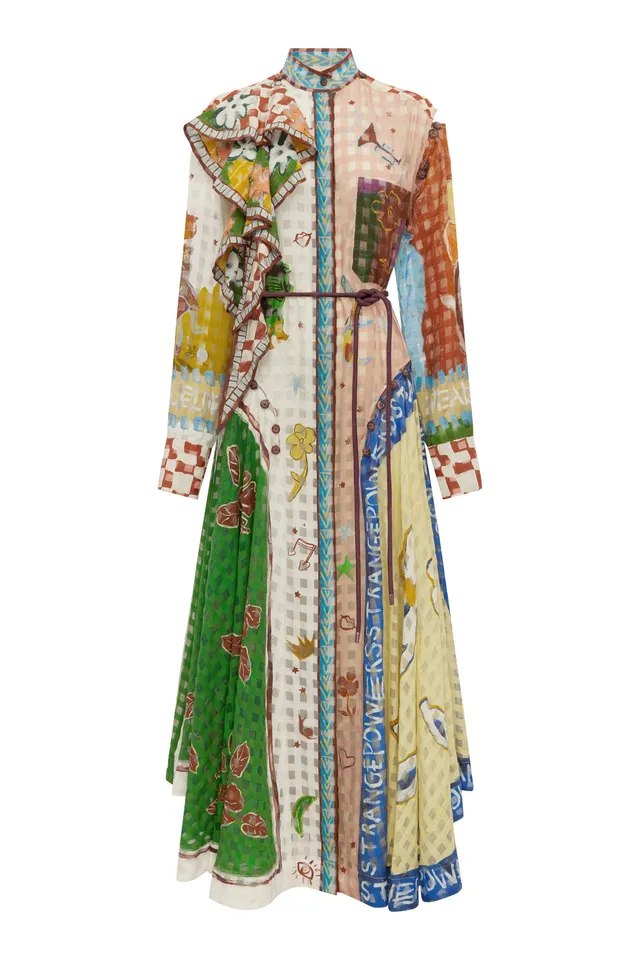Alemäis Tangible Love robe chemise midi coton soie