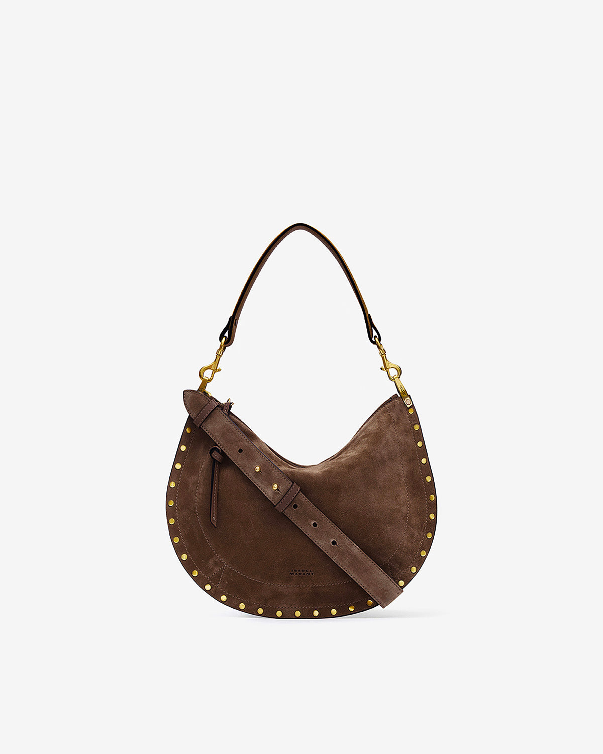 Isabel Marant Oskan Soft Zip sac cuir café clouté