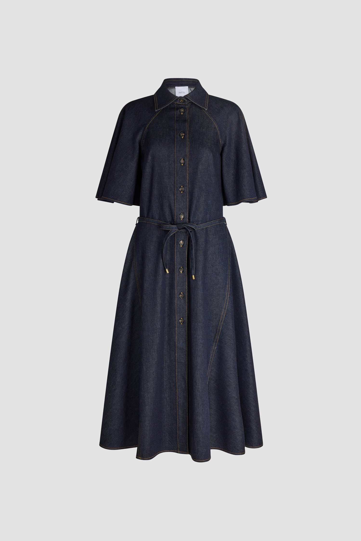 Patou DR273 robe midi Blue Mountain Rodeo denim coton