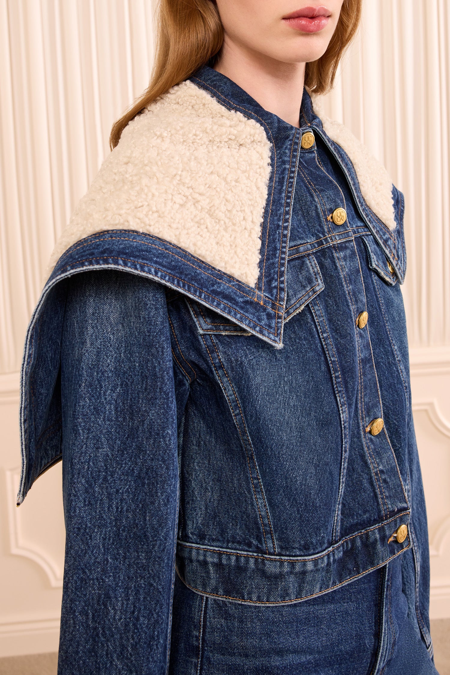 Ulla Johnson Sybil Veste Jean Nile 100% Coton Capuche