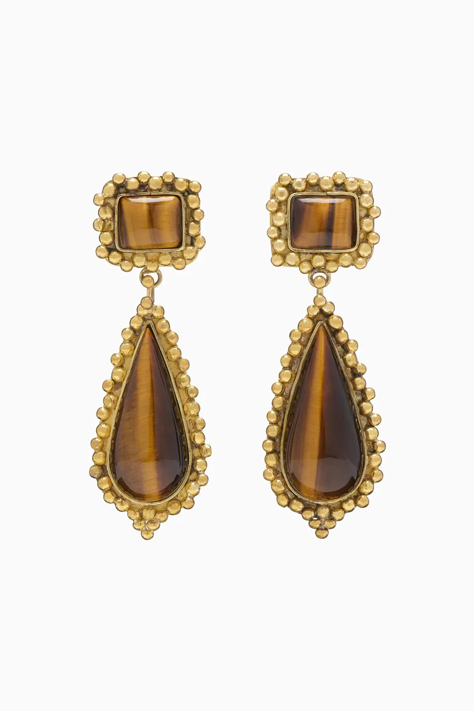 Ulla Johnson Tigers Eye boucles pendantes Tiger's Eye
