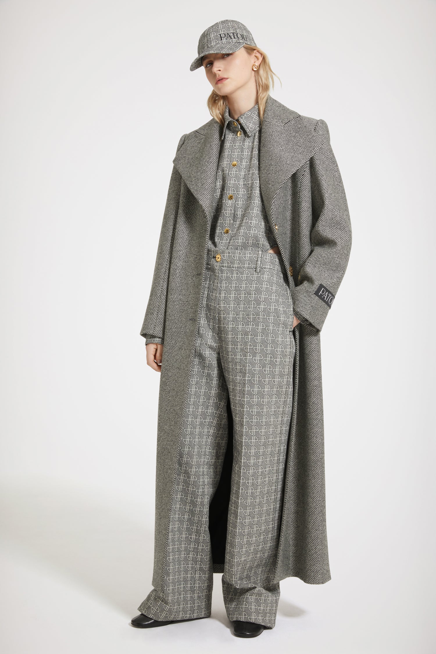 Patou duffle-coat CO006 laine cachemire noir