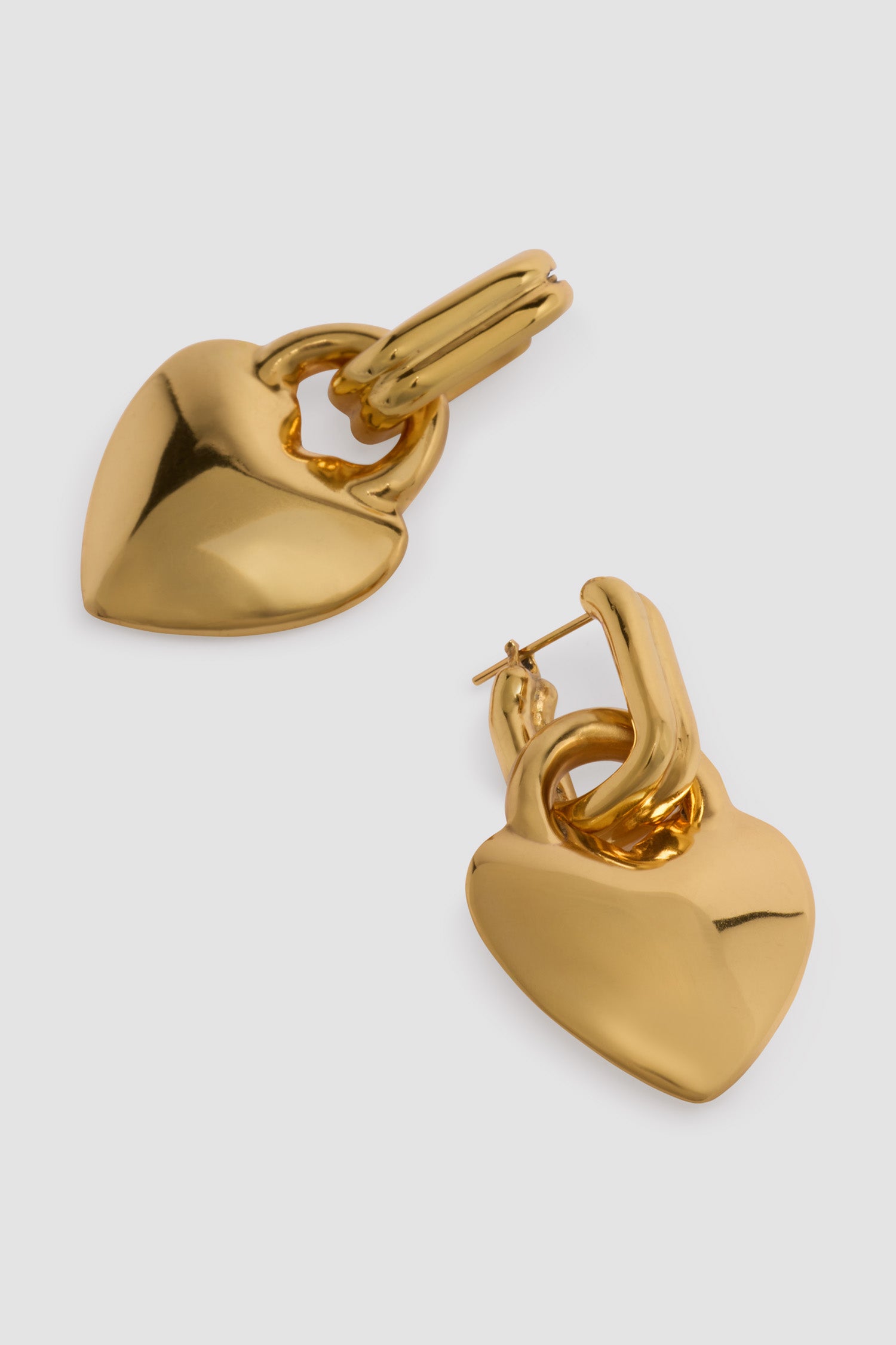 Patou JW145 boucles créoles coeur laiton doré