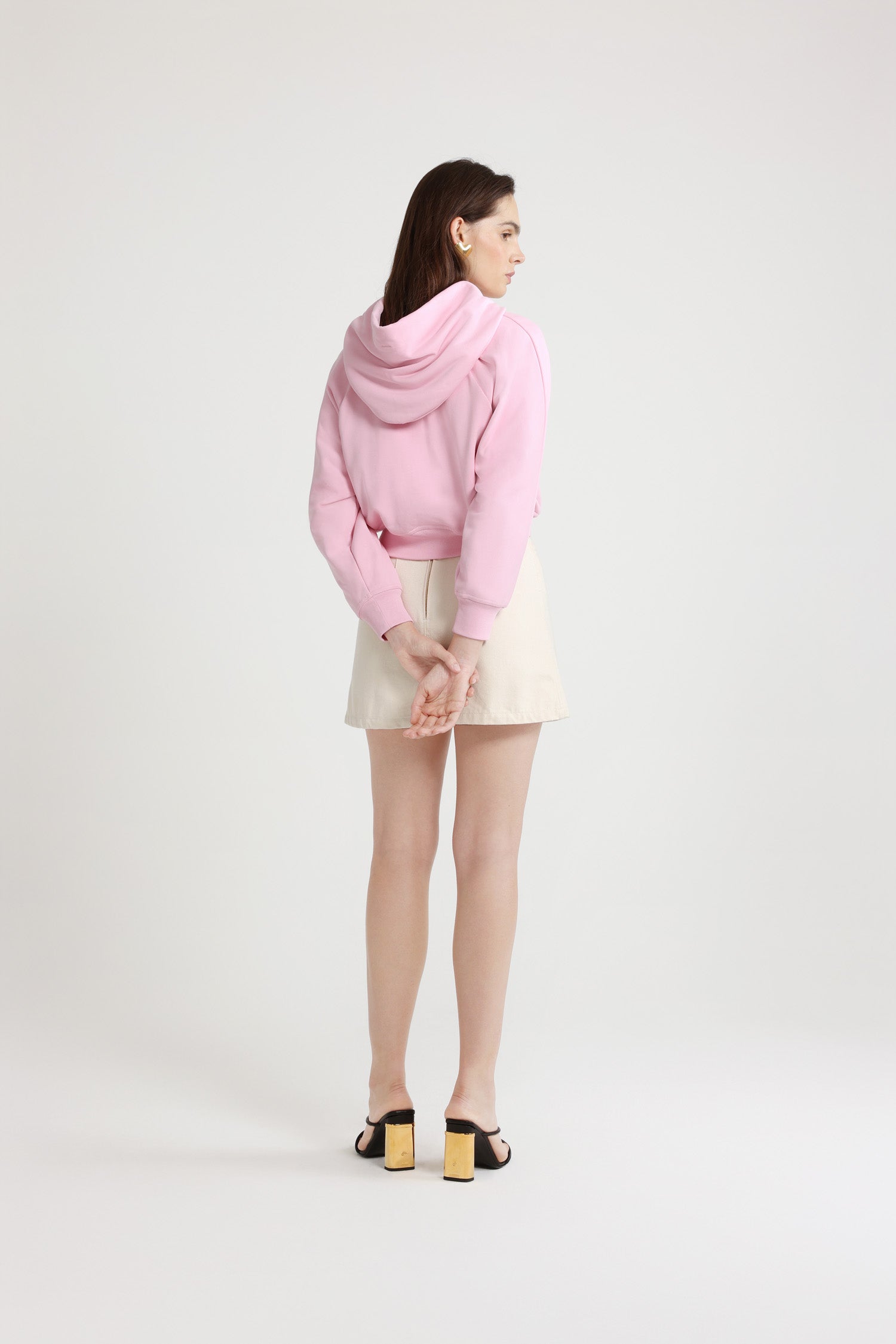 Patou JE069 hoodie coton bio rose primrose M