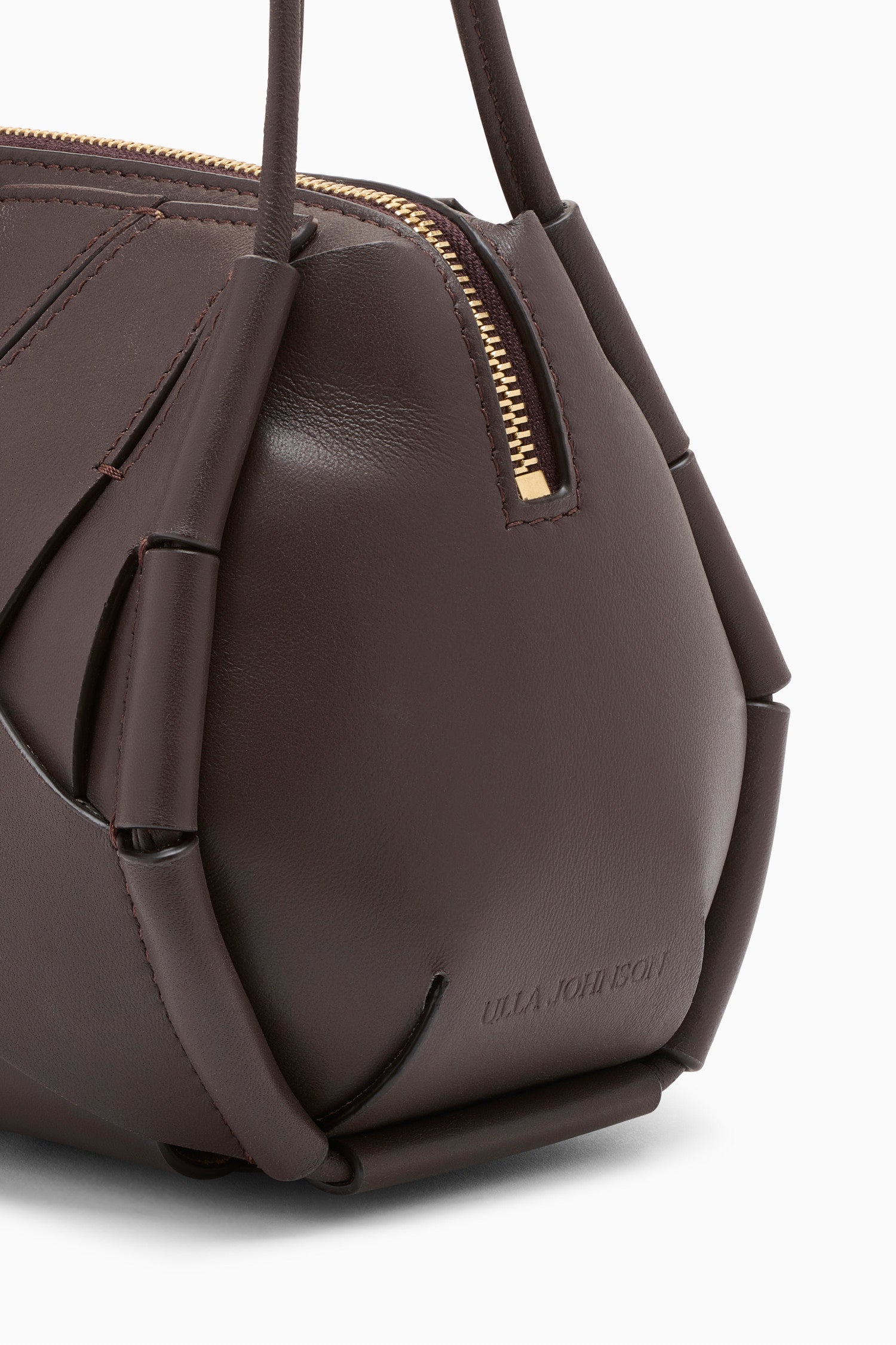 Ulla Johnson Charlotte Sac Camera Cuir Wenge Marron