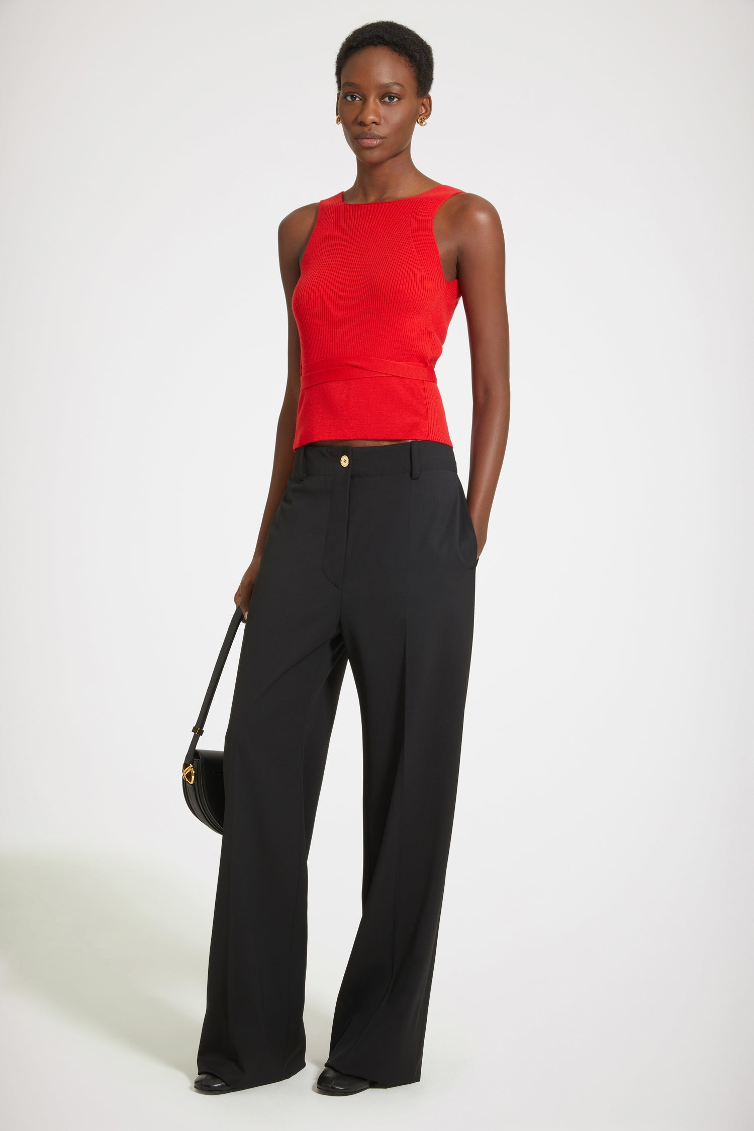 Patou KN153 débardeur maille laine rouge racing