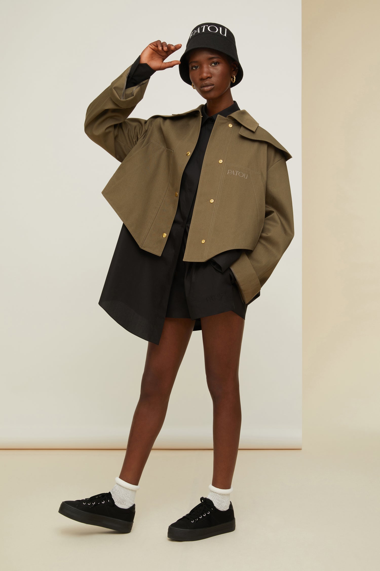 Patou OU011 parka bronze coton bio capuche
