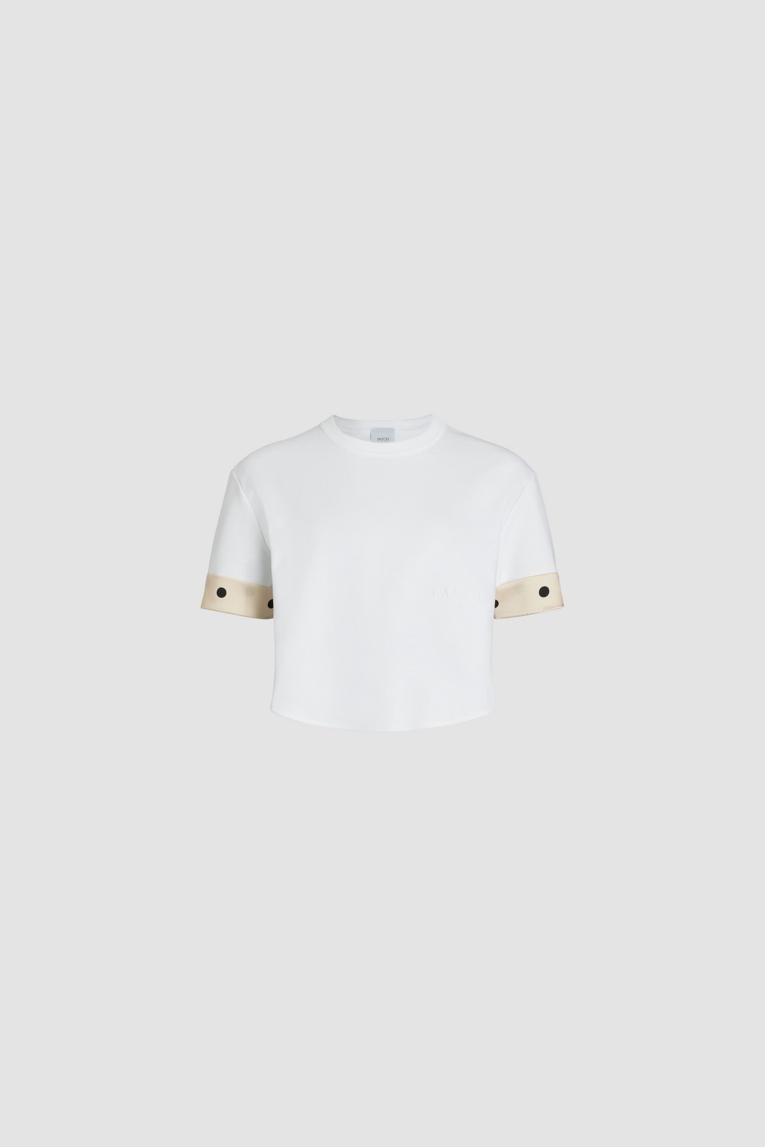Patou H24JE1279990001W t-shirt crop blanc coton bio