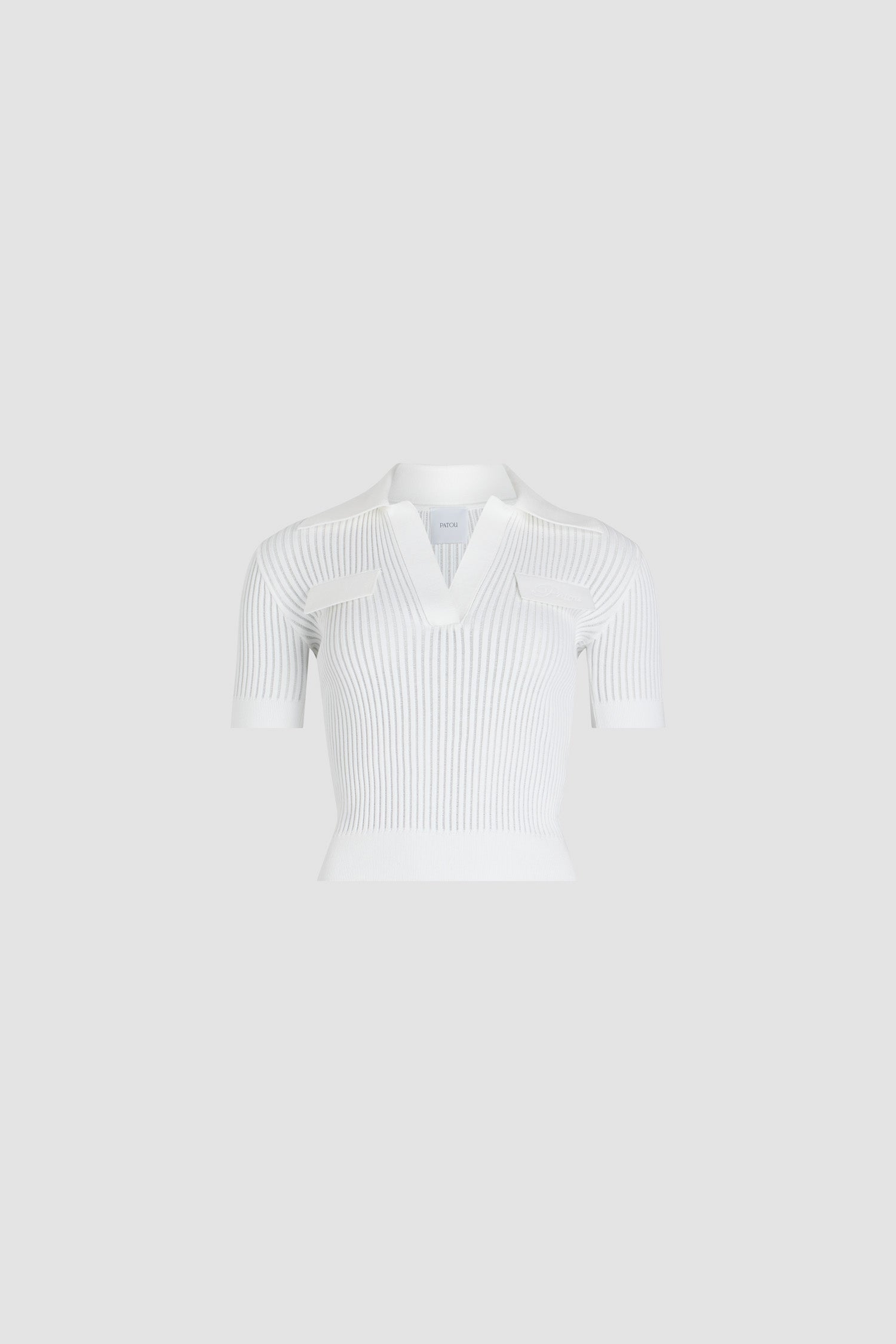 Patou Knitwear Top P25KN2298084001W Blanc Coton