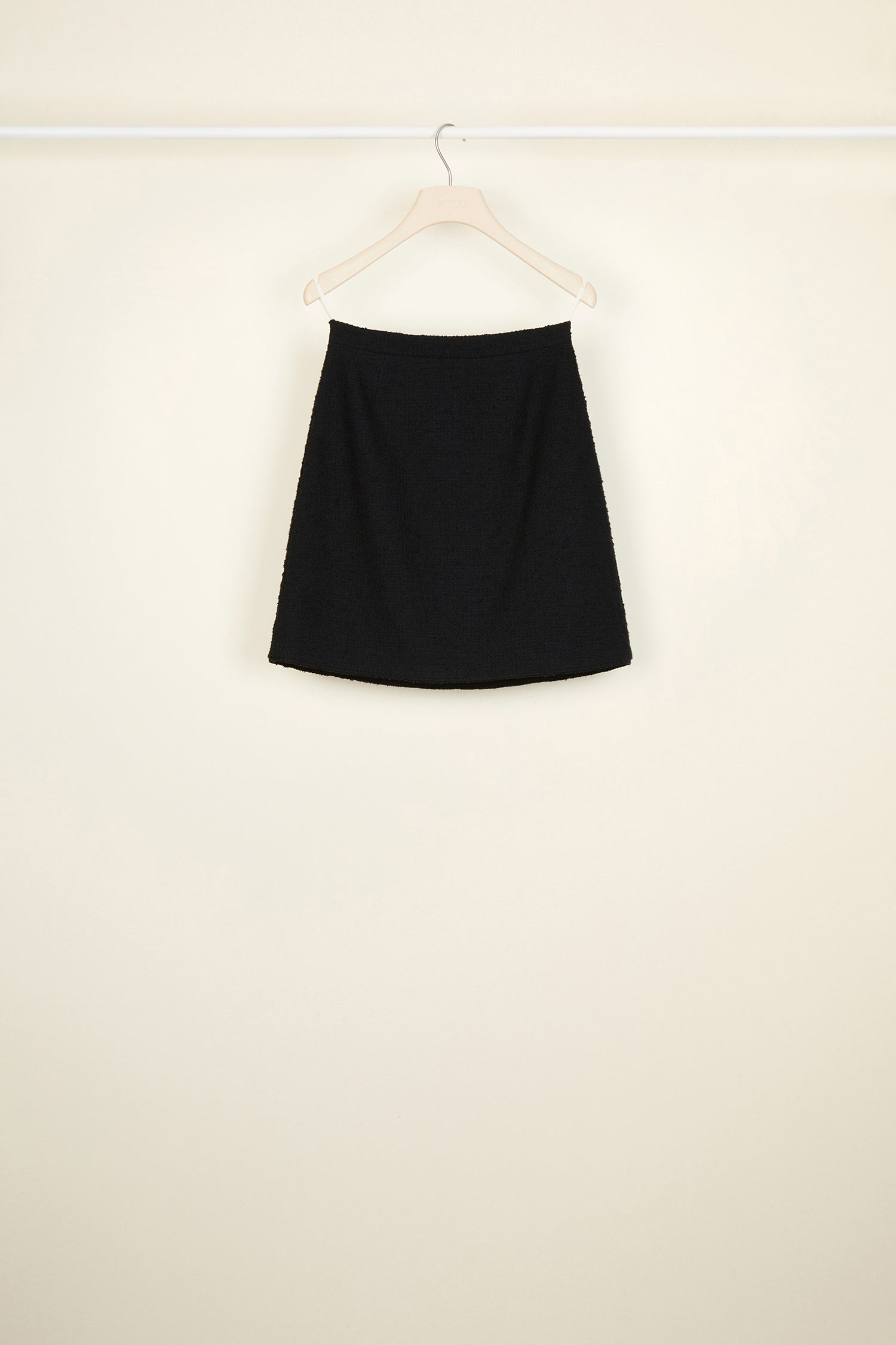 Patou E20SK0120046999B minijupe tweed coton noir