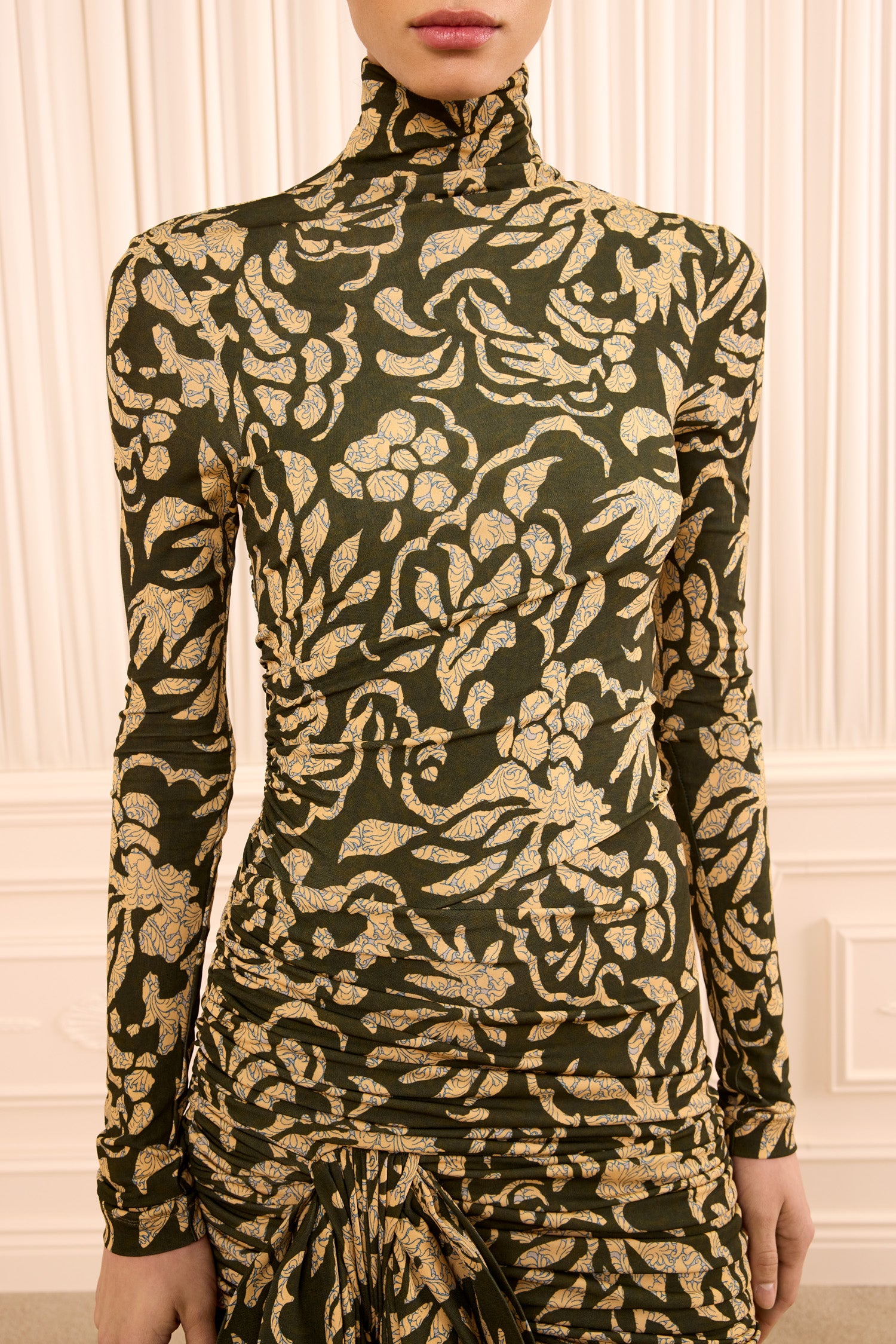 Ulla Johnson Katy FA260810 robe maxi Khaki Floral jersey