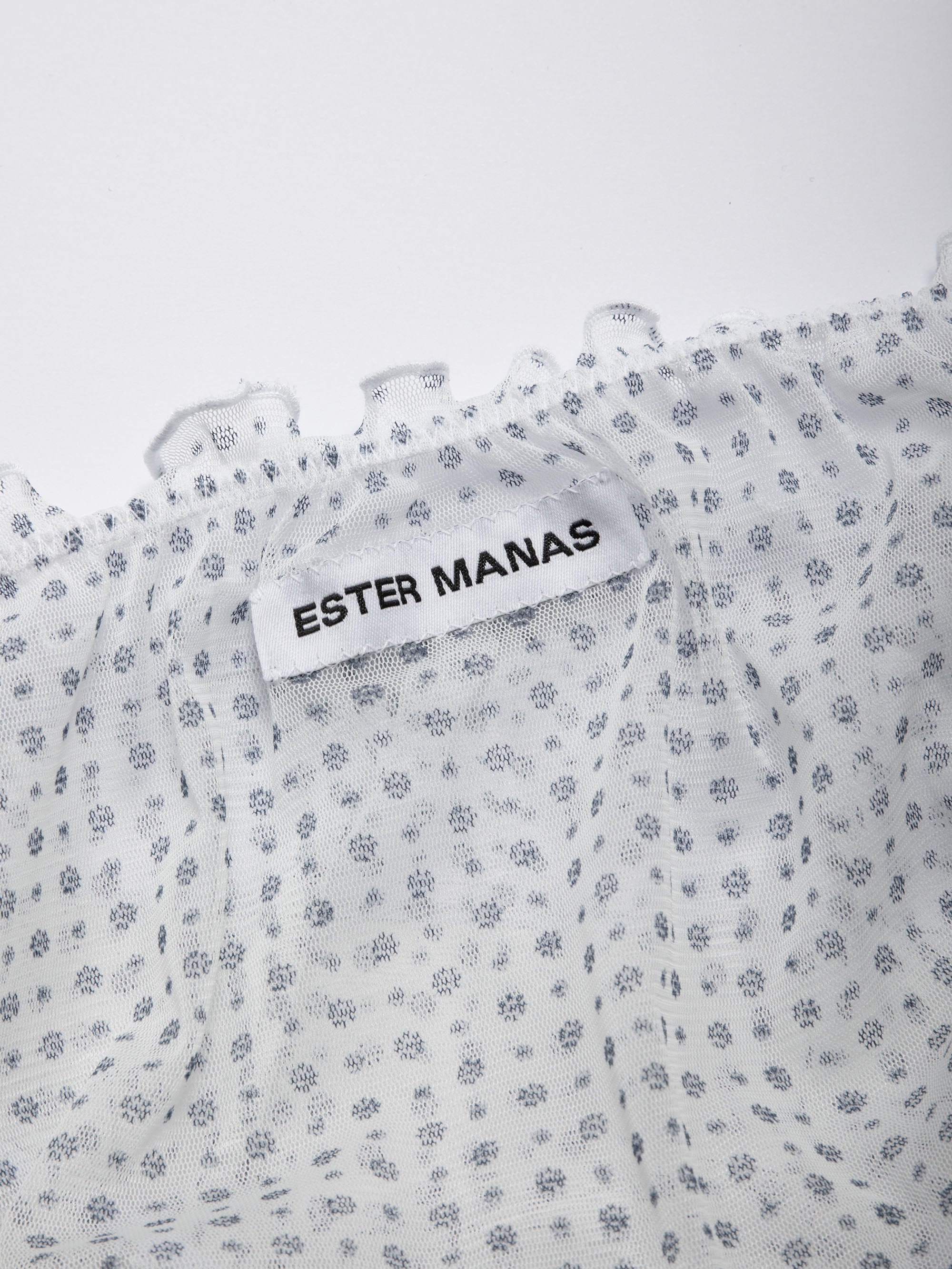 Ester Manas Lingerie Micro Blue Floral culotte blanc taille basse