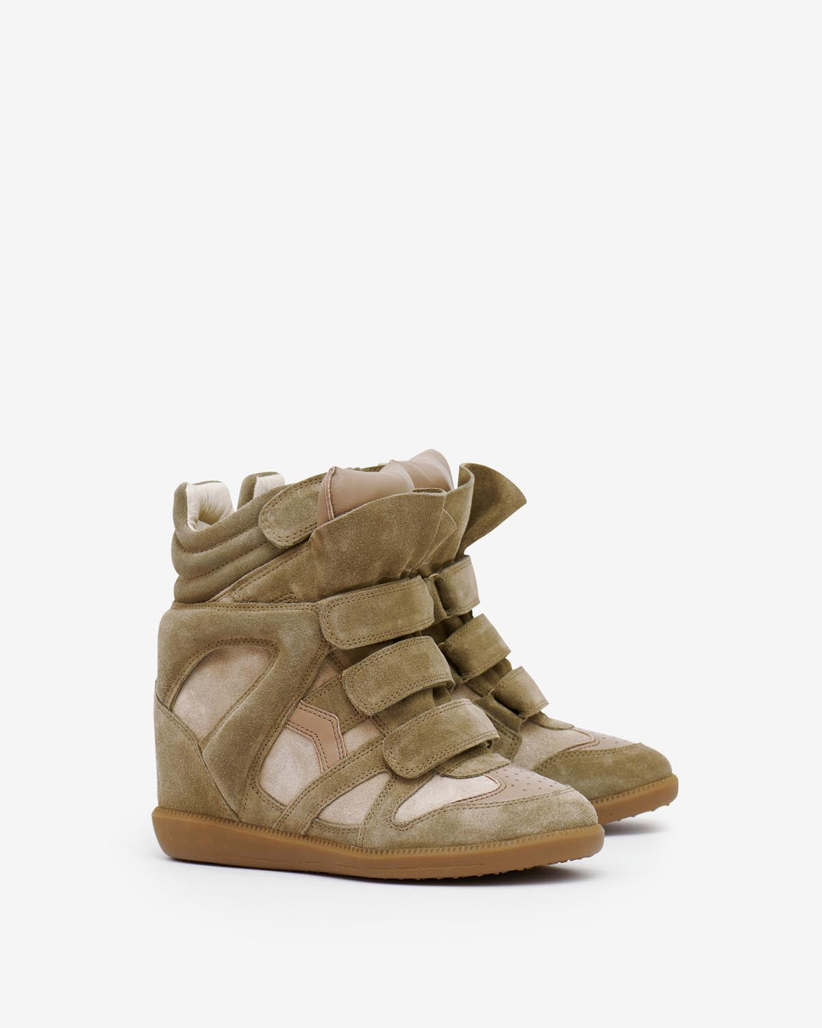Isabel Marant Bekett baskets compensées taupe cuir