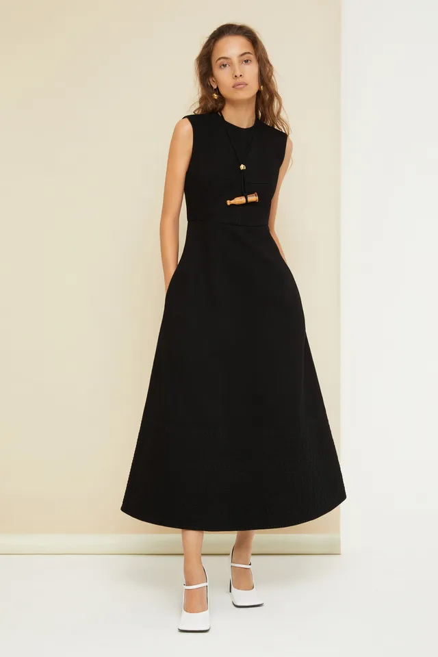 Patou Denim DR069 robe midi denim bio noir
