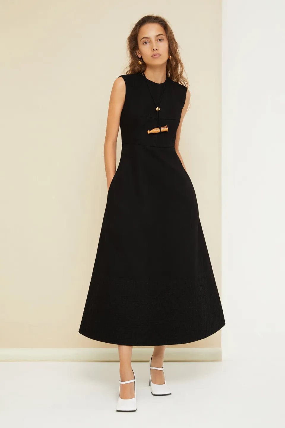 Patou Denim DR069 robe midi denim bio noir