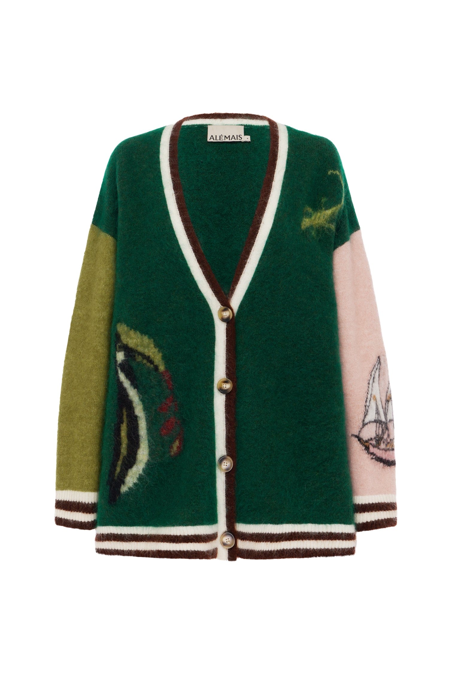 Alemais Toucan Tango Cardigan mohair taille M jungle