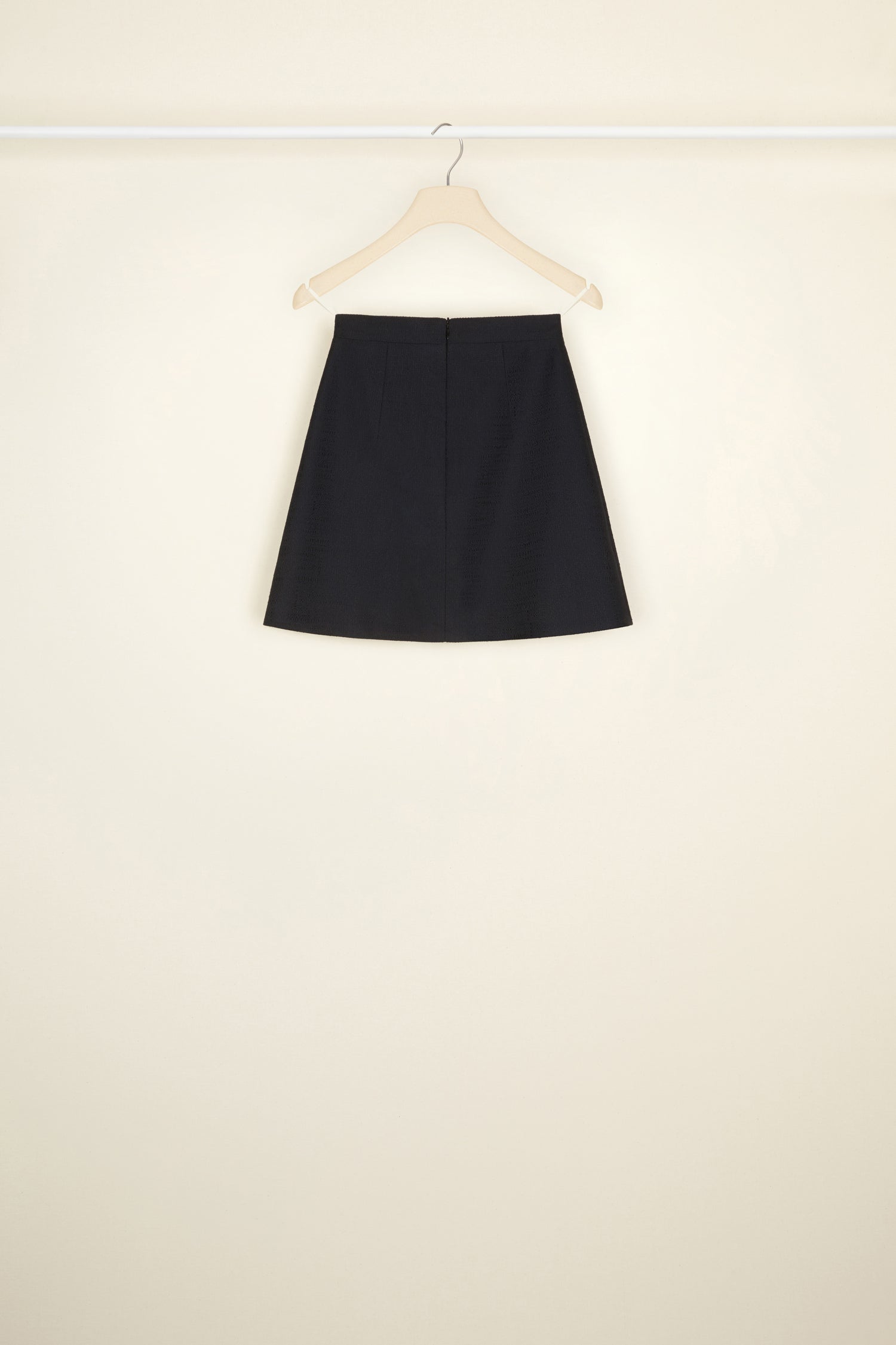 Patou SK021 mini jupe tweed noir coton bio