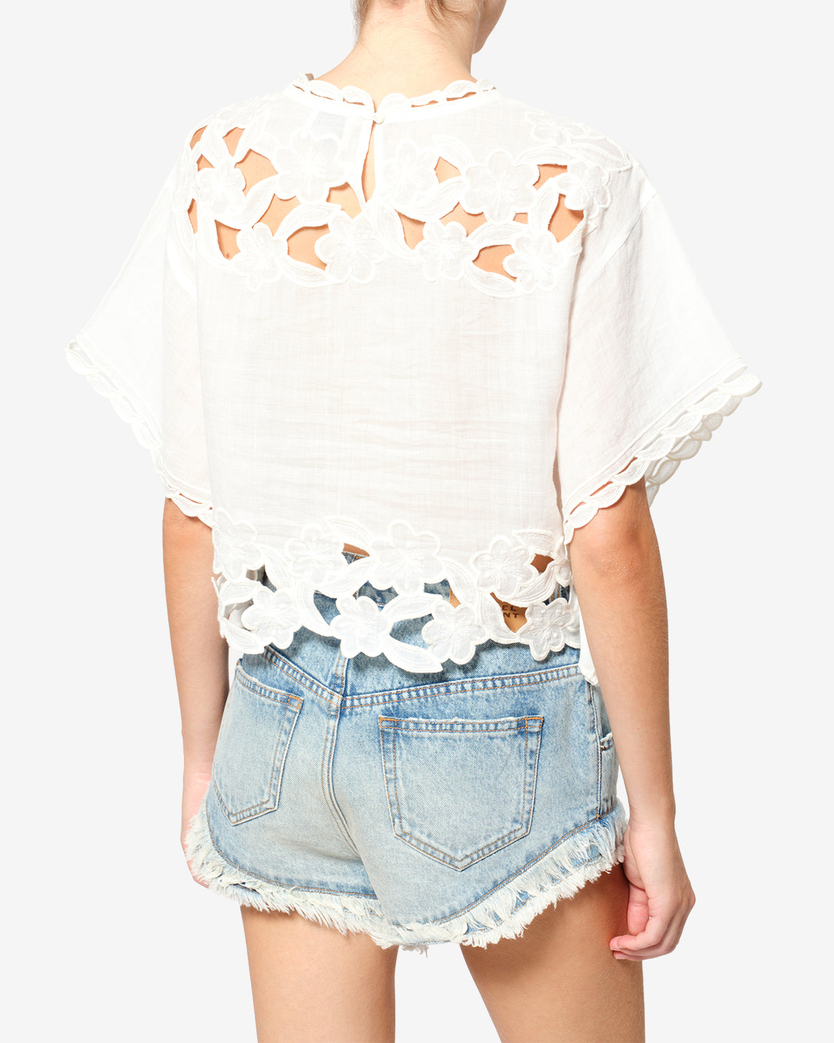 Isabel Marant Relda top blanc broderie anglaise taille 38