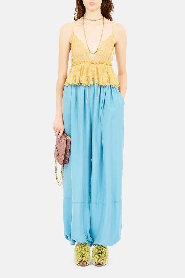 Ulla Johnson Rosen pantalon soie Azul ballon