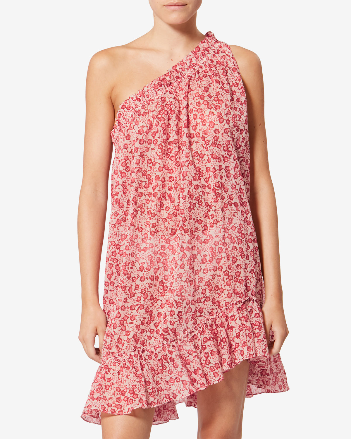 Isabel Marant Estella RO1057FA robe courte rouge fleurie