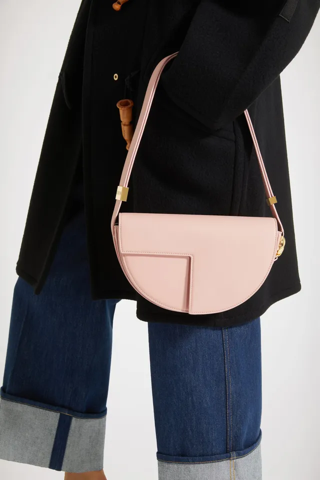 Patou Le Patou sac cuir rose poudré 25 cm